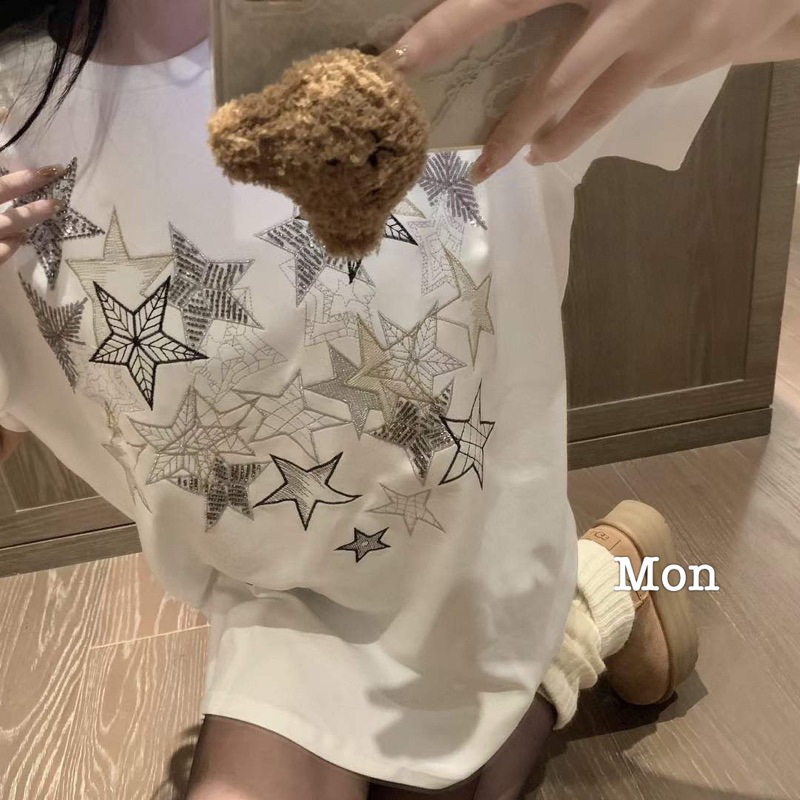 Áo Phông Đì O Thêu Sao QC L1