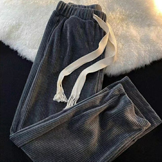 Quần Nhung Tăm ống Rộng Dây Rút Xuất Hàn Siêu Xinh 85