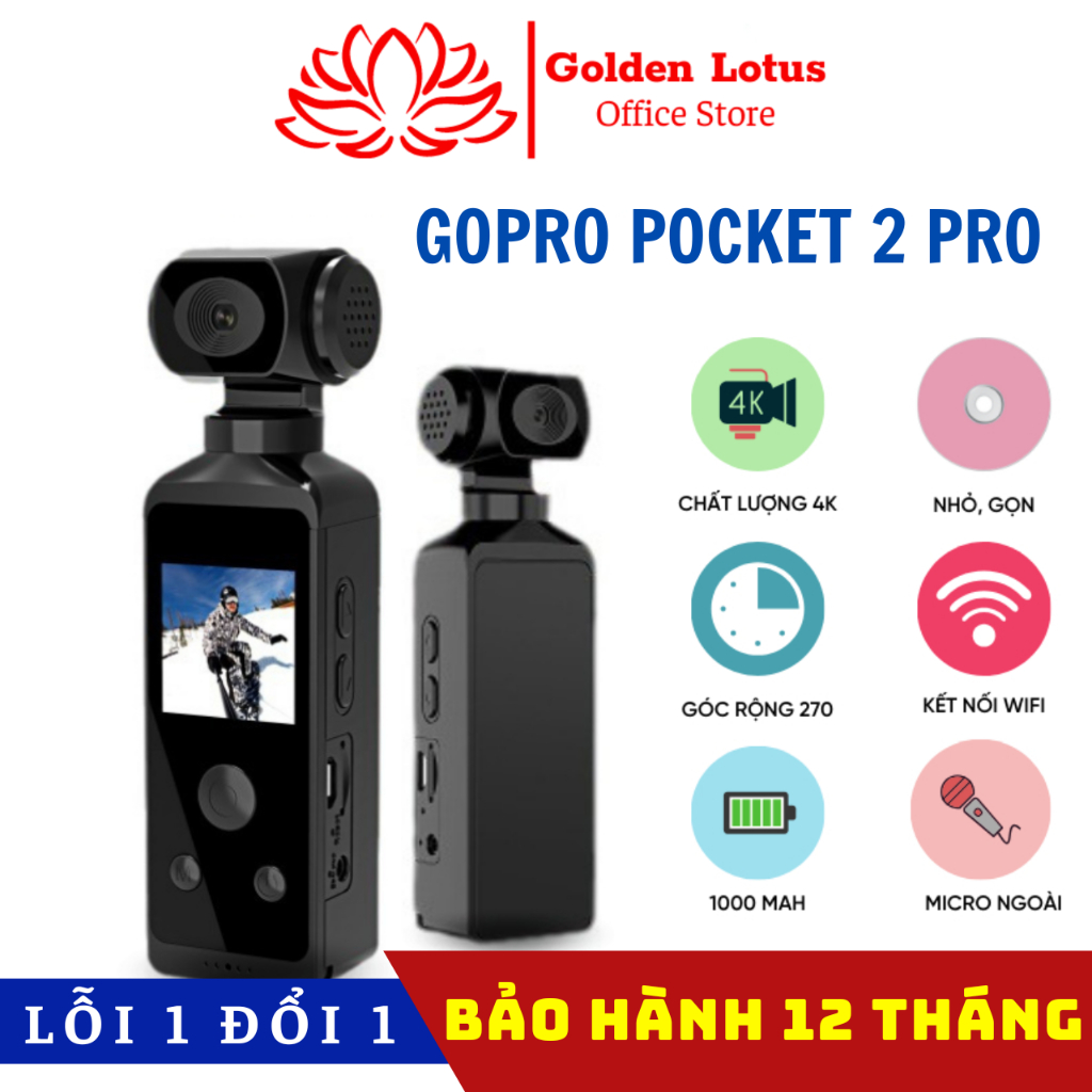 CAMERA BỎ TÚI POCKET 2 4K THỂ THAO, QUAY PHIM 4K HD, CAMERA MINI MÁY QUAY PHIM CẦM TAY CHỐNG RUNG CHẤT LƯỢNG CAO