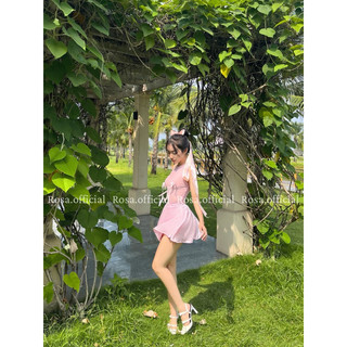 Chân Váy Lụa Ngắn Xoè Lượn Sóng, Có Lót Quần Rosa