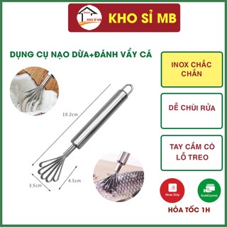 Dụng cụ nạo dừa sợi bằng inox, đánh vẩy cá, cây nạo dừa kho sỉ mb
