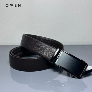 OWEN - Thắt lưng nam Owen 100% da thật màu nâu Dây nịt nam 232628