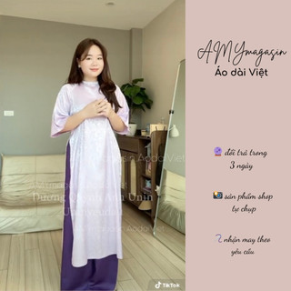 áo dài gấm Liên Hoa