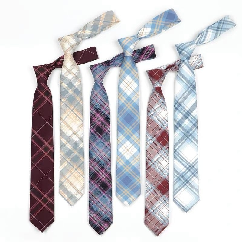 7cm*145cm Cà vạt jk dài kẻ caro học sinh cho nam và nữ sinh Nhật Bản cá tính trẻ trung năng động