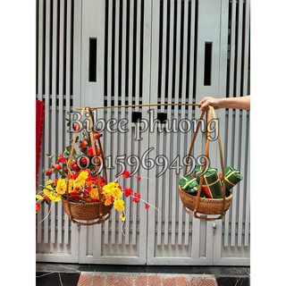 Bộ quang gánh trang trí tết, làm tiểu cảnh