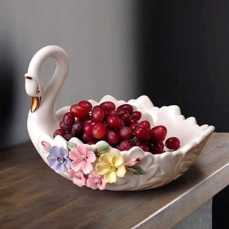 KHAY SỨ THIÊN NGA TRANG TRÍ - KHAY ĐỰNG HOA QUẢ