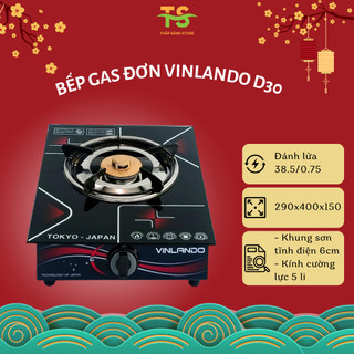 Bếp gas đơn tiết kiệm gas, tiết kiệm thời gian nấu, bếp gas bề mặt kính cường lực, thiết kế sang trọng D30