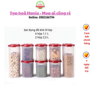 Sẵn set 8 hộp tupperware đựng đồ khô