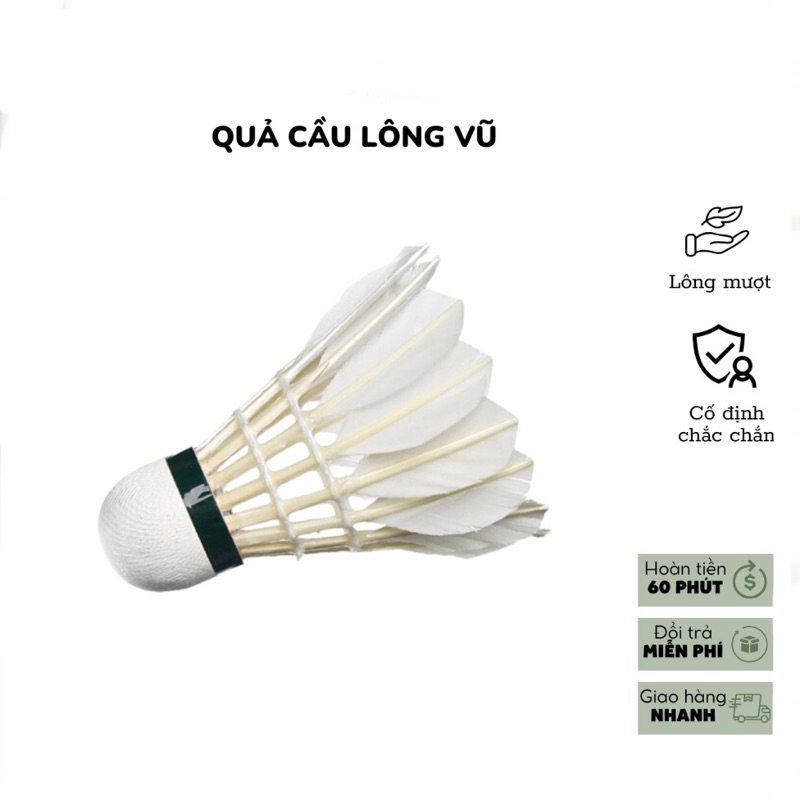 Cầu Lông Đánh Vợt - Quả Cầu Lông Vũ (1 Cái)