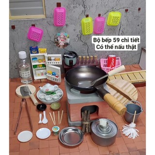 Bộ đồ dùng nhà bếp búp bê 59 món nấu ăn thật