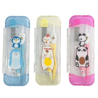 Compa / compass bút chì bấm vẽ kỹ thuật g-star gs-01 / gs 01 thân kim loại không gỉ kèm hộp chì bấm