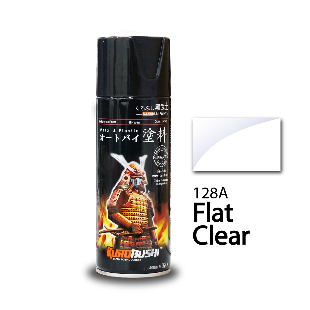 Sơn xịt Samurai Chính Hãng màu Trong Mờ - 128A (400ml)