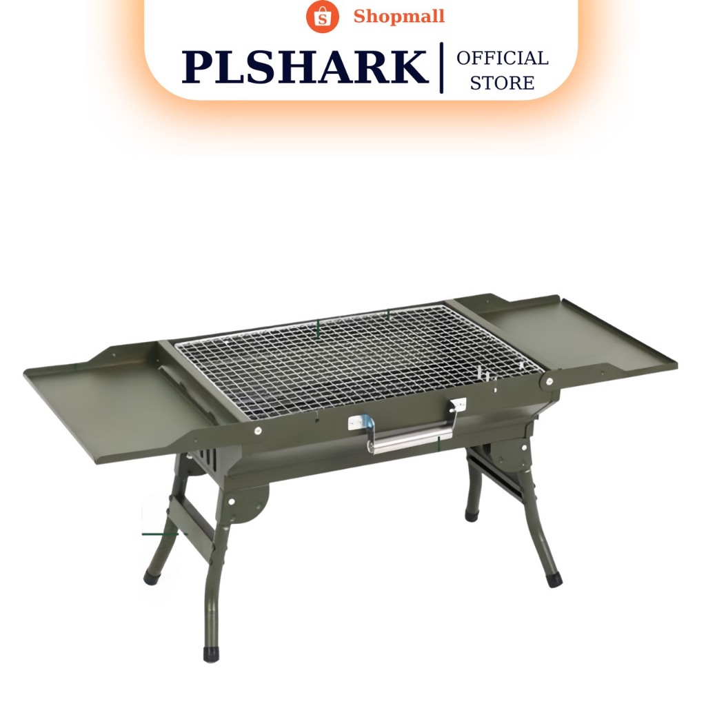 Bếp nướng than hoa PLSHARK không khói BBQ mang du lịch dã ngoại [ Hàng Cao Cấp ]