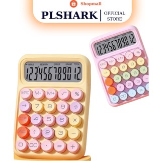 Máy tính cầm tay PLSHARK chữ số to nút bấm cỡ lớn màu sắc xinh xắn mẫu mới [ Hàng Tốt ]