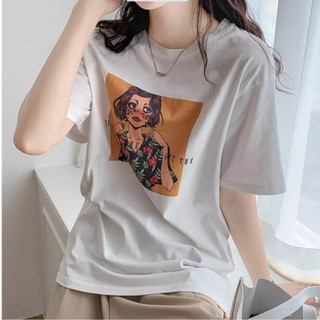 Áo thun nữ in hình ALICEVN, Áo thun in hình thời trang Hàn Quốc, Áo thun chất 100% Cotton