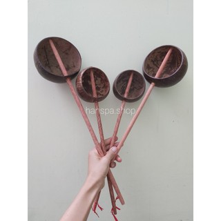 Gáo dừa múc nước gội đầu dưỡng sinh spa, múc tưới cây, múc bột làm bánh