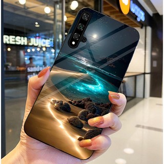 Ốp Lưng HUAWEI NOVA 5T Mặt lưng kính tráng gương, thiết kế thiên hà