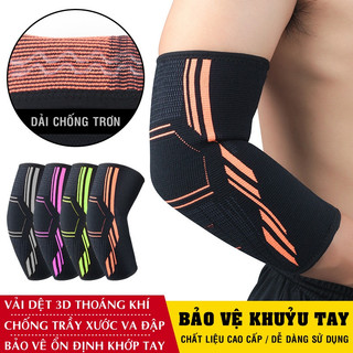 (01 ĐÔI) Băng Khủy Tay Nam Nữ Bảo Vệ Khuỷu Tay Cùi Chỏ Cầu Lông Bóng Chuyền Tennis Tập Gym Điền Kinh Xe Đạp Phượt