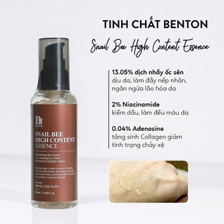 Tinh Chất Benton Snail Bee High Content Essence 100ml