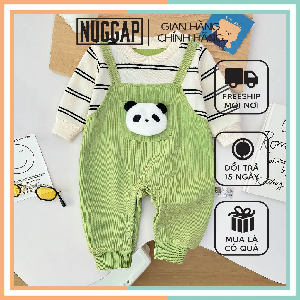 Bodysuit dài tay cho bé trai, Bộ body dài tay cho bé trai Bear NUGGAP