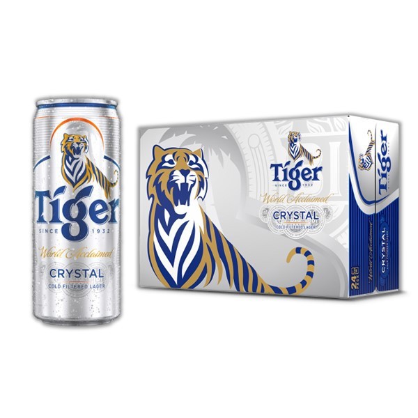 Bia Tiger Crystal 330ml x Thùng 24 Lon