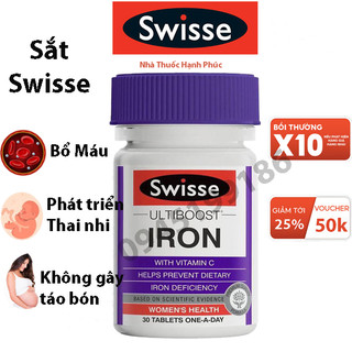 Viên uống hỗ trợ bổ sung sắt Swisse Ultiboost Iron của Úc, 30 viên