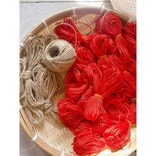 Dây đỏ, dây thừng 2mm làm handmade, decor, dây thừng treo giấy đỏ thư pháp