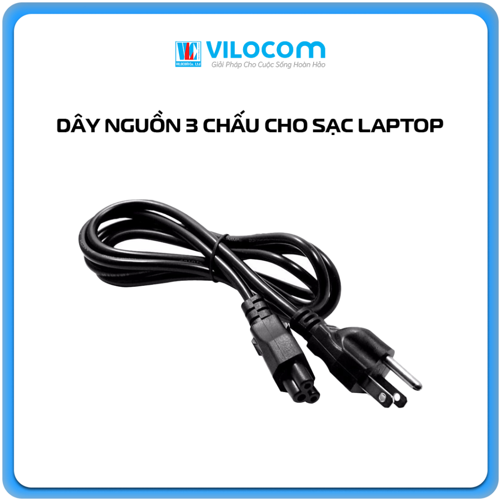 Dây Nguồn Laptop 3 Chấu Dành Cho Adapter