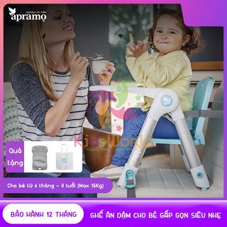 Ghế ăn dặm cho bé gấp gọn siêu nhẹ Apramo Flippa Dining Booster cho bé từ 6 tháng đến 3 tuổi có thể đi du lịch