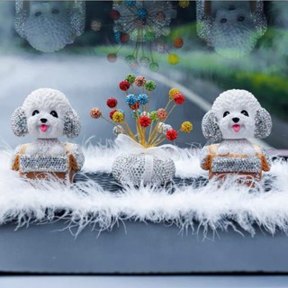 Chó Poodle Trang Trí Taplo Xe ô Tô - Trang trí ô tô , Phụ kiện ô tô chó Clever Dog lắc đầu dễ thương