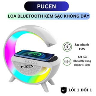  Loa bluetooth kiêm đèn led thông minh sạc không dây cho điện thoại sử dụng loa nghe nhạc đèn bàn sạc điện thoại TIDI 