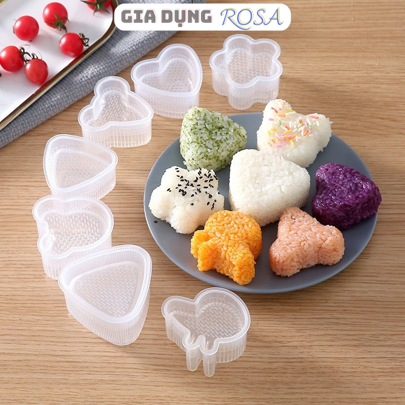 Set 7 khuôn làm cơm nắm kiểu Nhật - Khuôn làm cơm nắm cho bé AT222