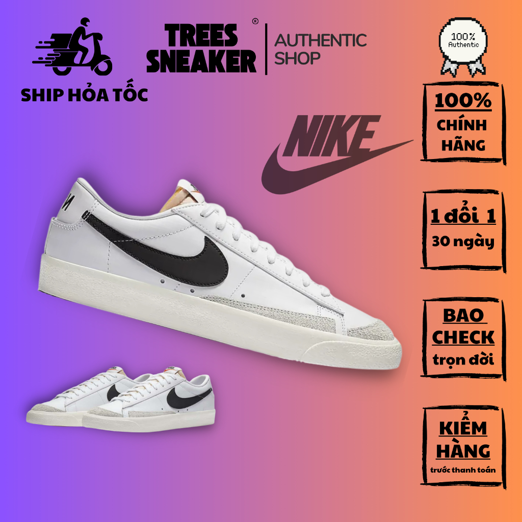 GIÀY NIKE CHÍNH HÃNG BLAZER LOW 77 VINTAGE DA6364 101 Full Box Auth