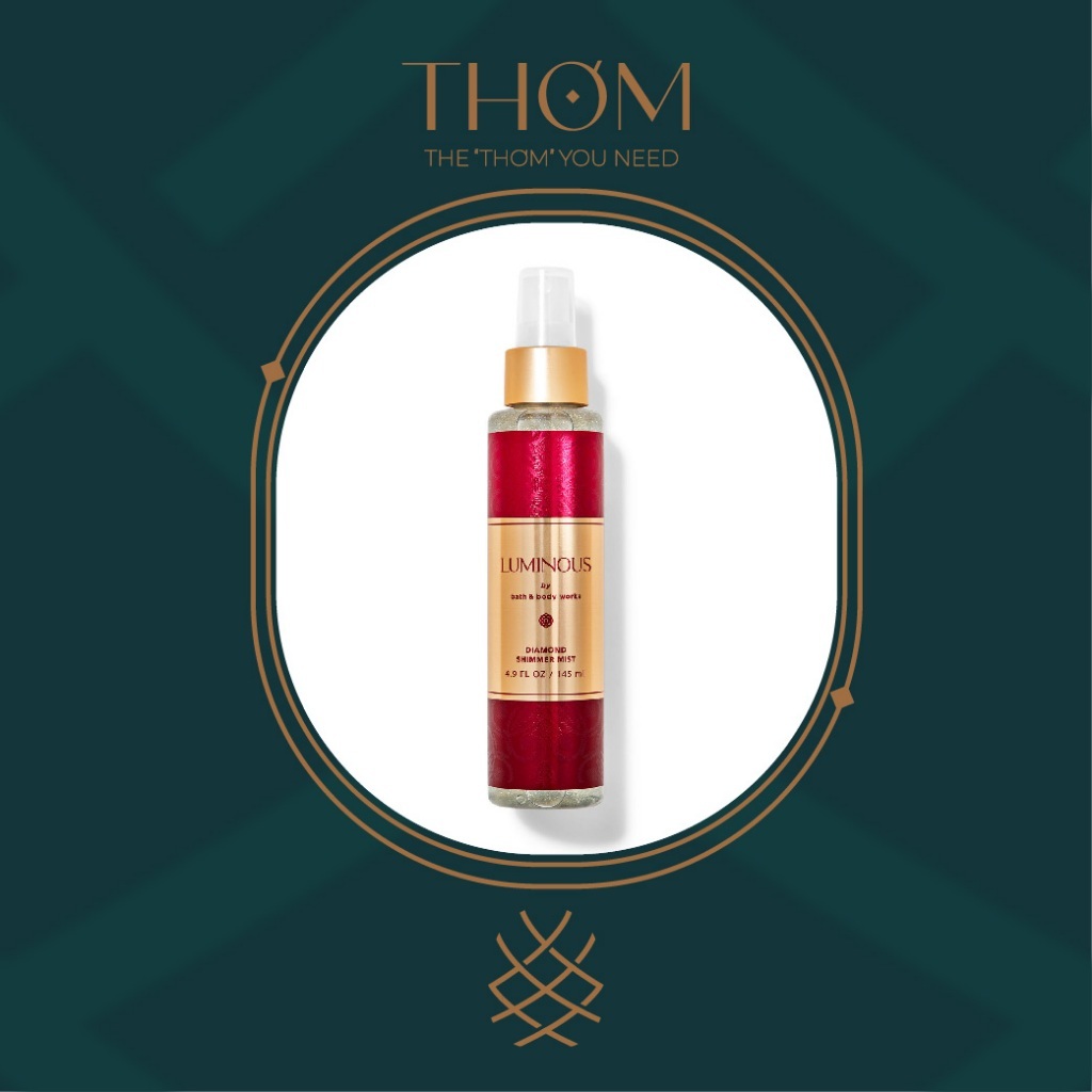 [SHIMMER] LUMINOUS SHIMMER | Xịt thơm nhũ kim tuyến tông nước hoa Bath & Body Works Diamond Shimmer 