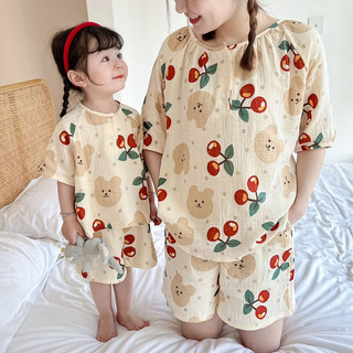 Đồ đôi mẹ và bé , đồ bộ đôi cho mẹ và bé Kimbaby ĐBĐ01 chất liệu xô muslin mềm mịn nhẹ thấm hút thoáng.