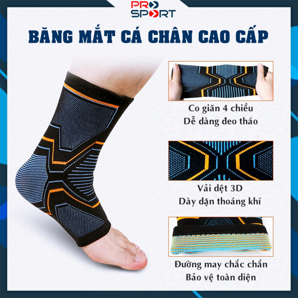 Bảo Vệ Cổ Chân Băng Mắt Cá Chân Bó Gót Chống Lật Sơ Mi Đai Quấn Lật Cổ Chân Chính Hãng Tập Gym Tạ Đá Bóng PRO SPORT