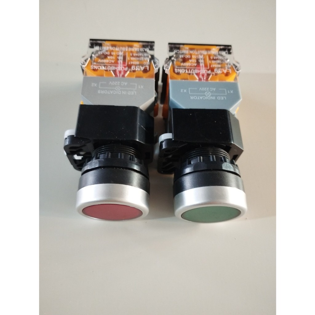 Nút nhấn đề có đèn LA39 phi 22 Xanh Đỏ