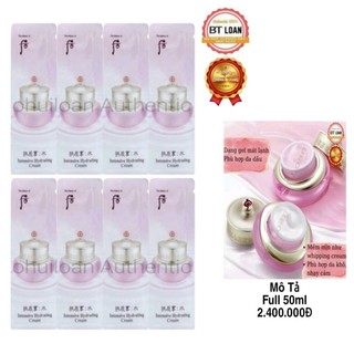 Combo 50 gói kem dưỡng ẩm sáng da cấp nước dành cho da nhạy cảm , hỗn hợp , khô chống oxy hóa whoo hồng