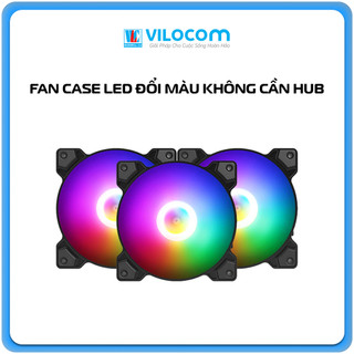 FAN CASE 12CM ĐÈN MÀU 15/33 BÓNG LED CHỐNG RUNG (Màu Ngẫu Nhiên)