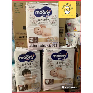 (Hcm) Tã Bỉm MOONY NATURAL Nội Địa Nhật dán/quần NB63/S58/M46/L38/L36/XL32