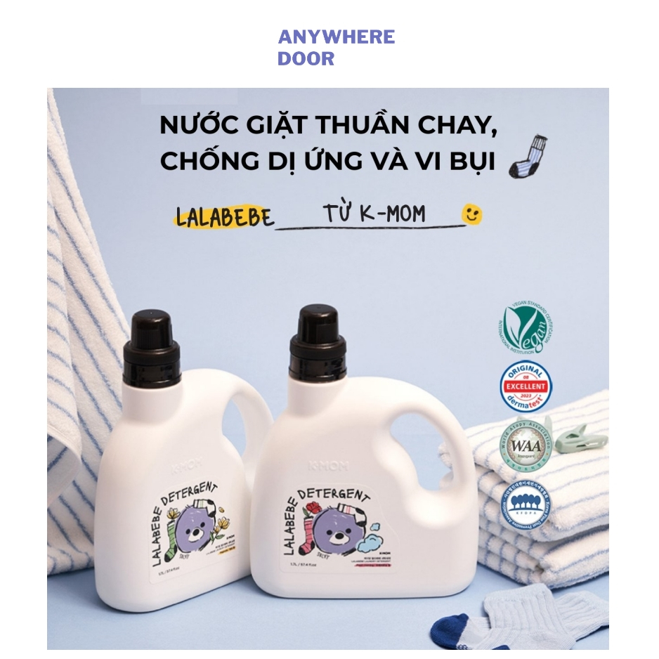 Nước giặt thuần chay Lalabebe K-Mom hương ban mai mộc lan Hàn Quốc