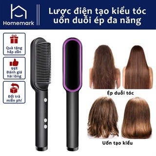 Lược điện chải tóc làm thẳng tóc thay đổi nhiệt dùng chải thẳng tóc thích hợp mọi loại tóc