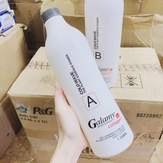 Lẻ chai số 1 thuốc uốn galamy xoăn lạnh cao cấp 1000mlx2 dạng nước mạnh