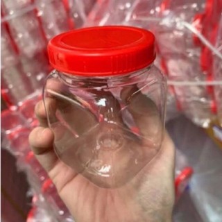 Hũ nhựa đựng cám cá, đựng gia vị - Tặng kèm 1 thìa, 1gói hút ẩm
