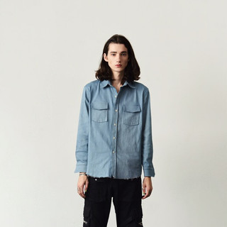 Áo Sơ Mi Nam Nữ Local Brand Chất Liệu Jeans Dày Dặn Đứng Form, Áo Sơ Mi Denim Shirt Basic Gucoon