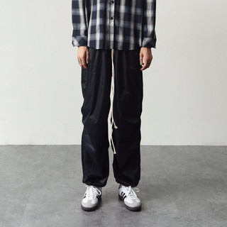 Quần Parachute Ống Rộng Vải Dù Bóng Form Rộng BigSize, Quần Dù Nam Nữ Metalic Parachute Pants Gucoon