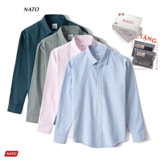 Áo Sơ Mi Tay Dài OXFORD Sọc Trơn Somi Nam Nữ Form Regular Vừa Vặn Cao Cấp Lịch Sự Unisex NATO