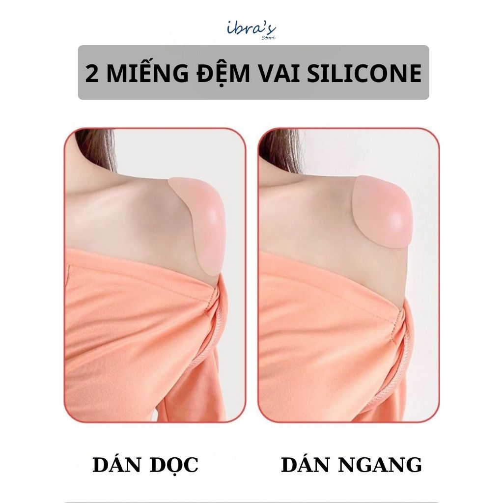 Bộ 2 Miếng Độn Vai Silicone Cao Cấp iBra, Miếng Đệm Vai Định Hình Mặc Áo Vest Nhìn Tự Nhiên iBra's S