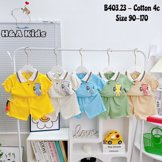 Polo cổ trụ mặc Tết Cho bé Cotton mịn đẹp