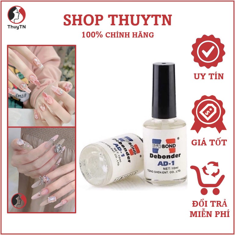 Nước sáng đá nail AD - Tháo đá tháo móng nail 10ml